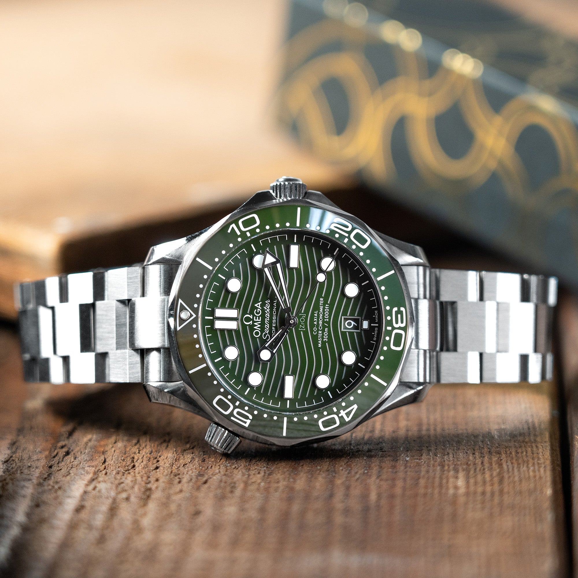 Omega Seamaster Green 210.30.42.20.10.001 watch band by Strapcode