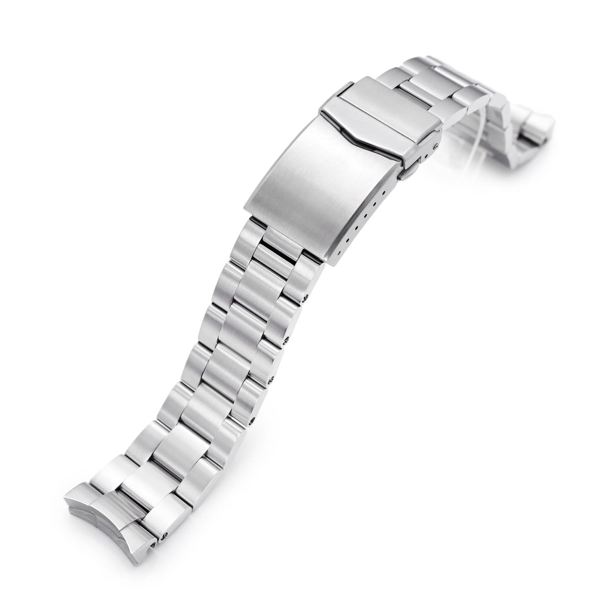 20mm Super Boyer Watch Band for Seiko 5 Sports 38mm SRPK, 316L Stainless Steel Brushed V-Clasp Strapcode Watch Bands