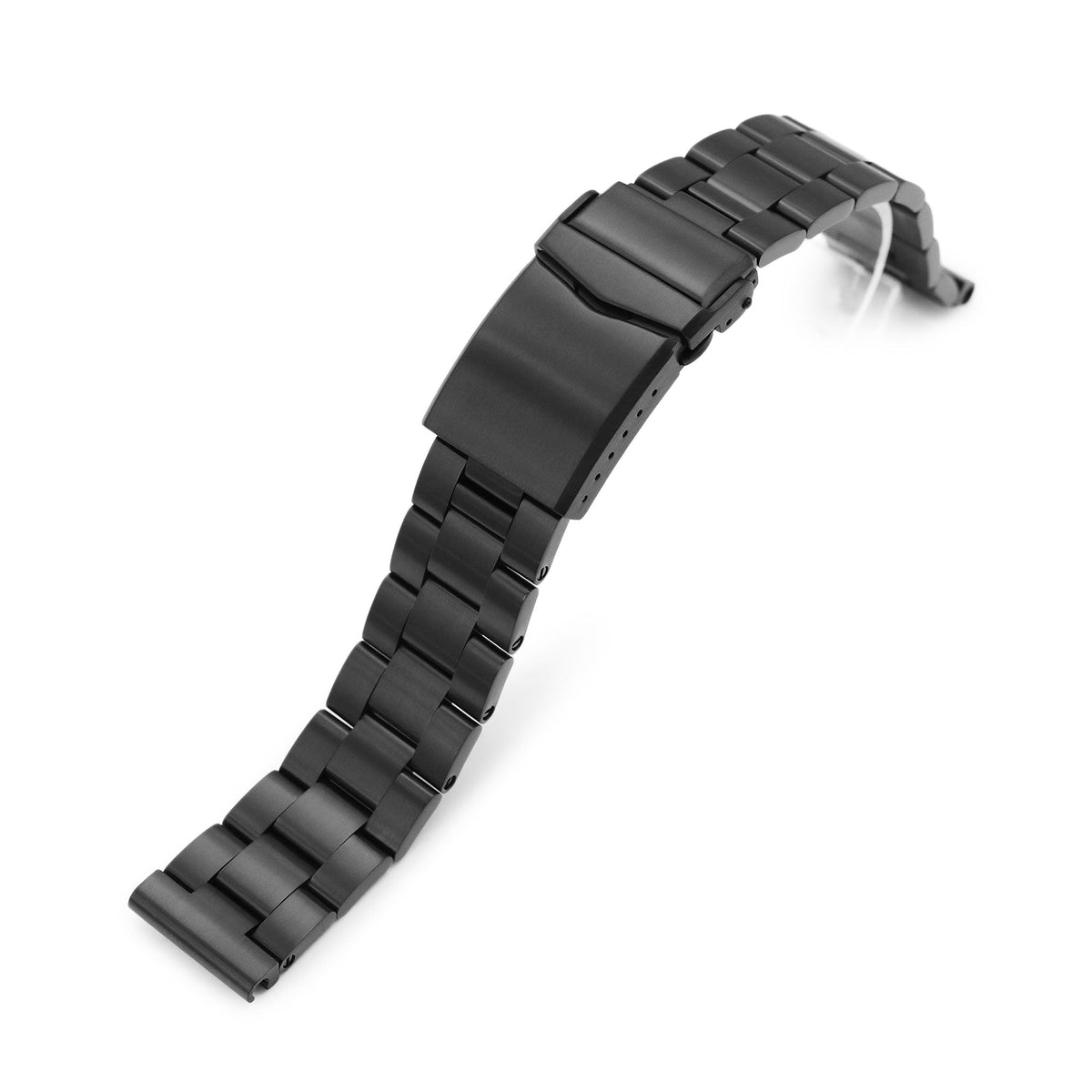 20mm Super-O Boyer Watch Band Straight End, 316L Stainless Steel Diamond-like Carbon (DLC coating) V-Clasp Strapcode Watch Bands