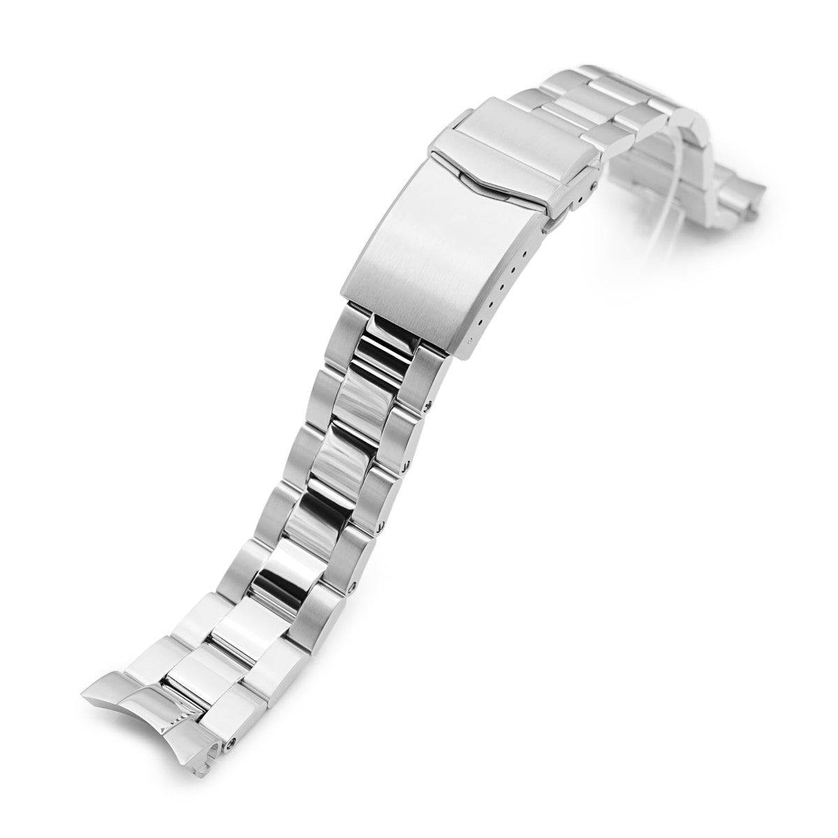 20mm Super-O Boyer Watch Band for Seiko Cocktail SSA345, 316L Stainless Steel Brushed and Polished V-Clasp Strapcode Watch Bands