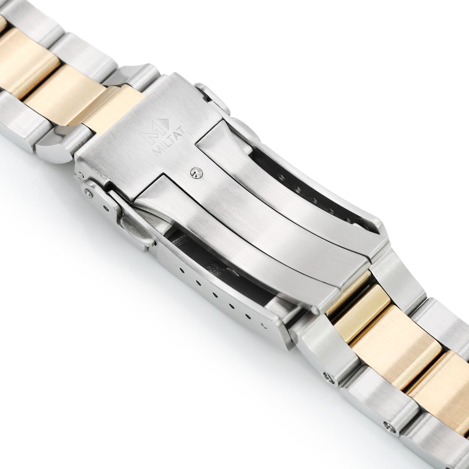 Super-O Boyer 22mm Two-Tone Stainless Steel Bracelet for Seiko 5 Sports