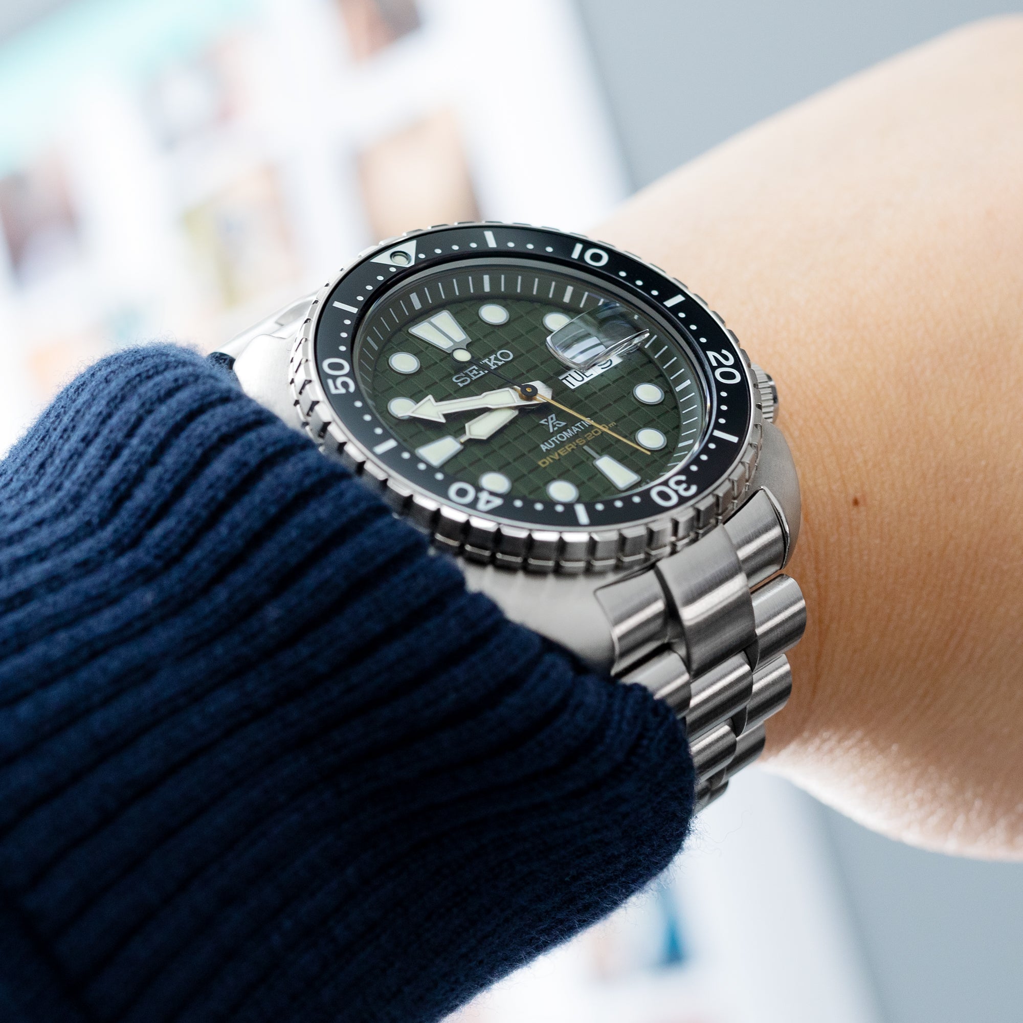 22mm Endmill Stainless Steel Band for Seiko Turtle SRP777 StrapCode