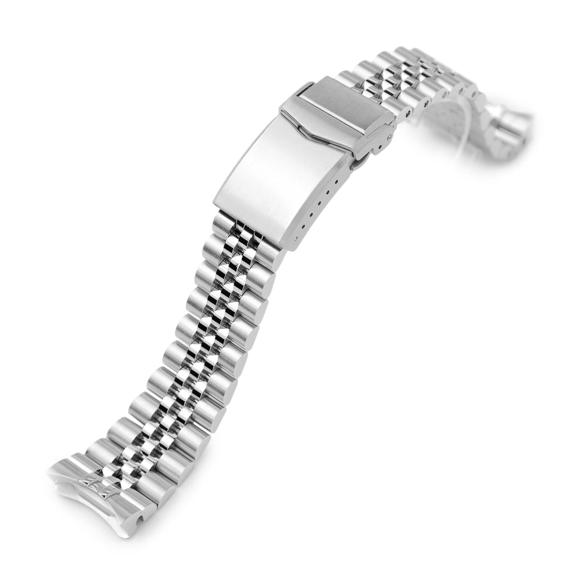 22mm Super-J Louis (B113) Watch Band for Seiko 5 Sports 42.5mm, 316L Stainless Steel Brushed V-Clasp Strapcode Watch Bands