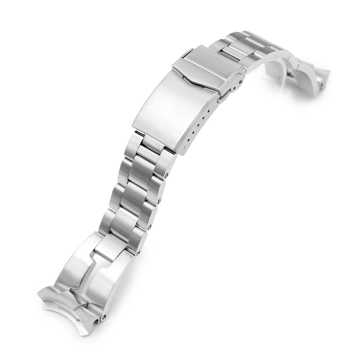 22mm Retro Shaver Blade Watch Band for Seiko 5 Sports 42.5mm, 316L Stainless Steel Brushed V-Clasp Strapcode Watch Bands