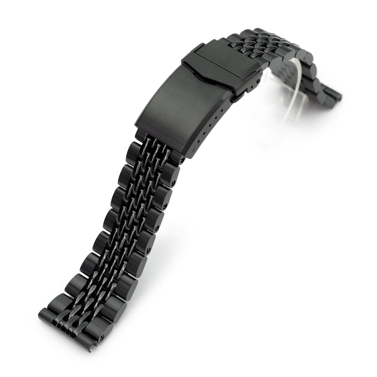22mm Goma BOR Straight End Diamond-like Carbon (DLC coating) Strapcode Watch Bands