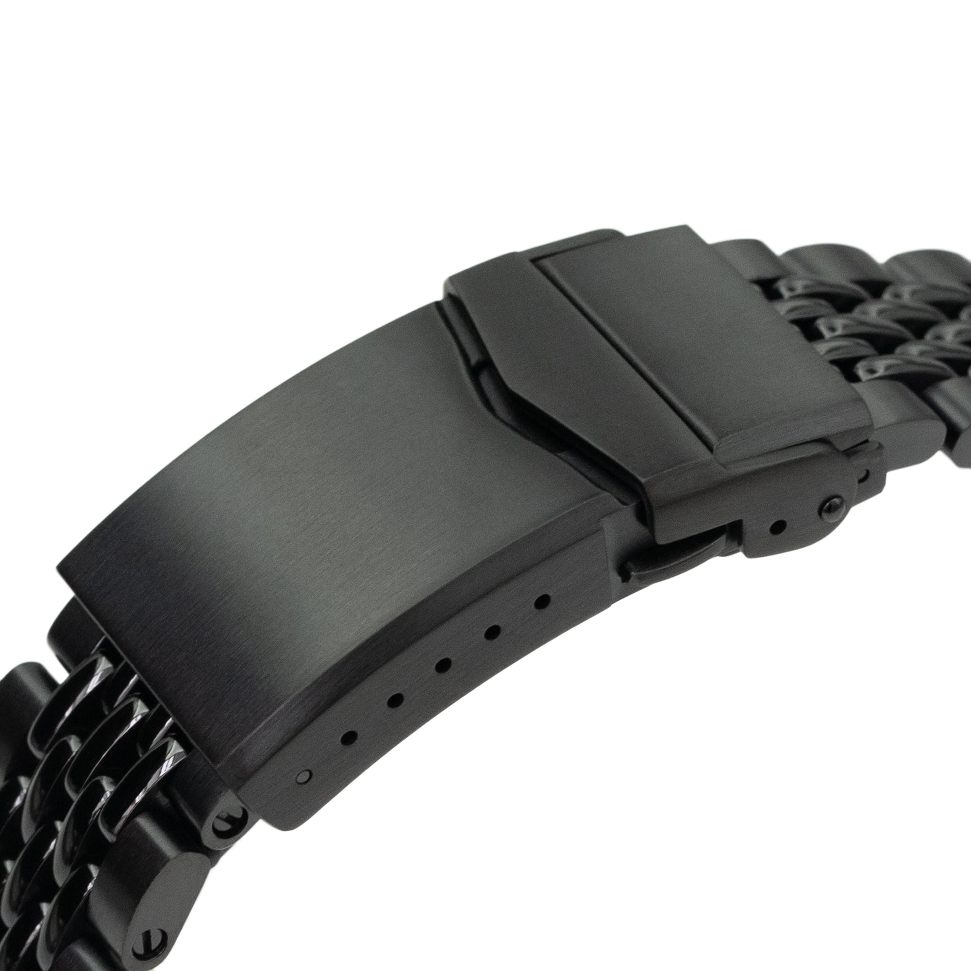 22mm Goma BOR Straight End Diamond-like Carbon (DLC coating) Strapcode Watch Bands