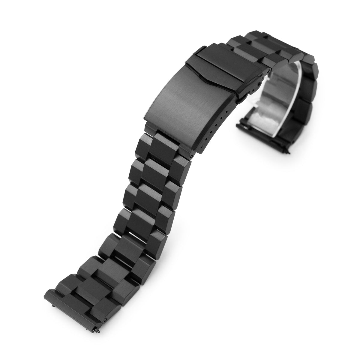 24mm Hexad (Pull-Twist) QR Watch Band Straight End Quick Release, 316L Stainless Steel Diamond-like Carbon (DLC coating) V-Clasp Strapcode watch bands