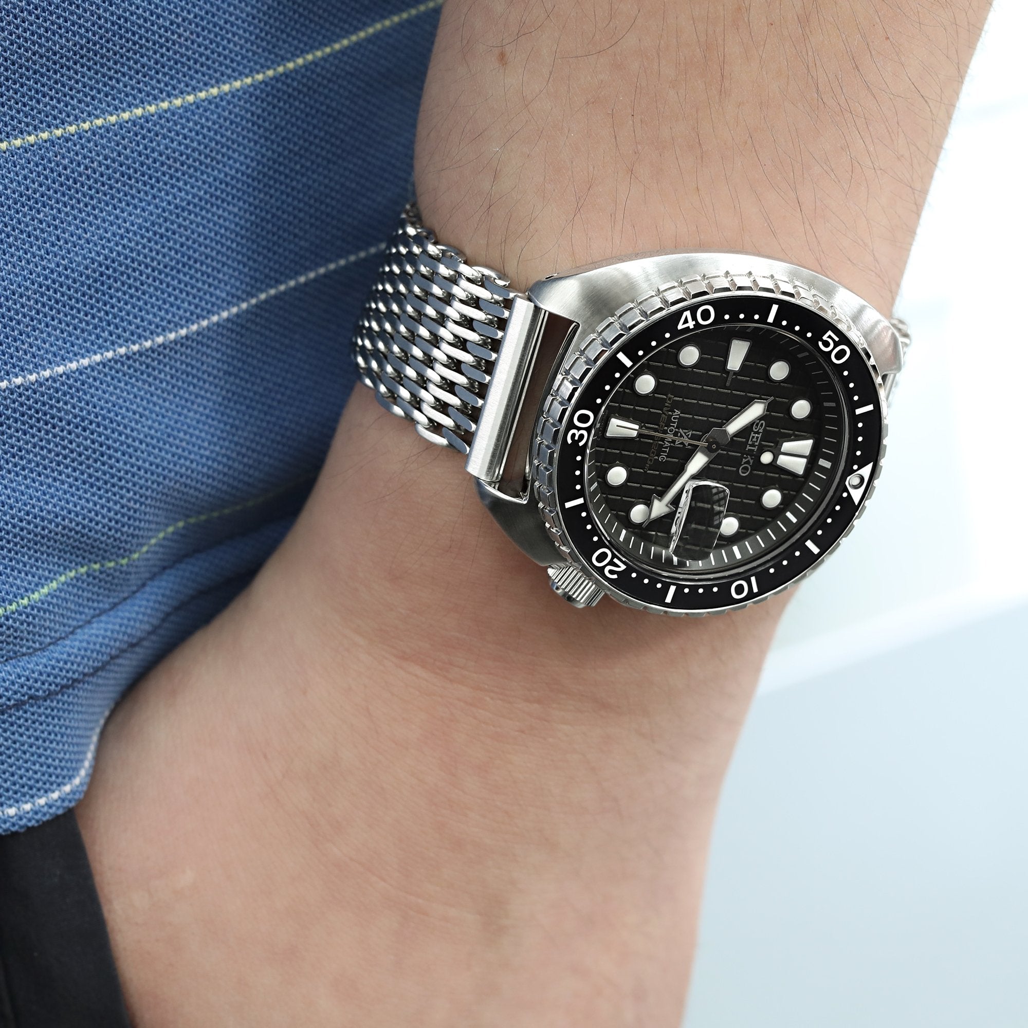 Steel Mesh Band Seiko Skx007 Mesh Bracelet Wrist Seiko Mesh Band