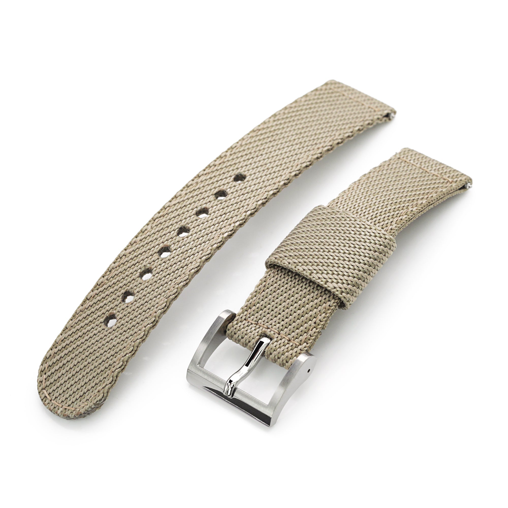 22mm MiLTAT Honeycomb Military Green Nylon Velcro Fastener Watch Strap -  Strapcode