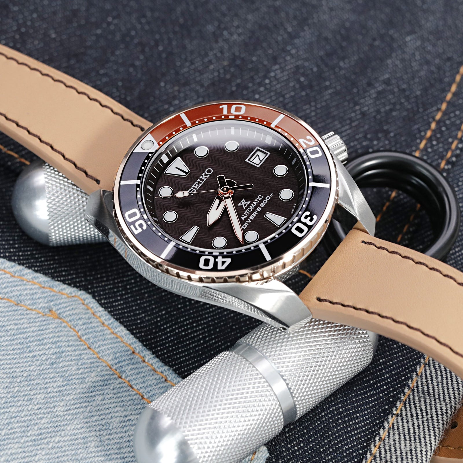 Seiko Prospex SUMO SPB192J1 ROOTBEER Limited Edition 1200 Strapcode Watch Bands