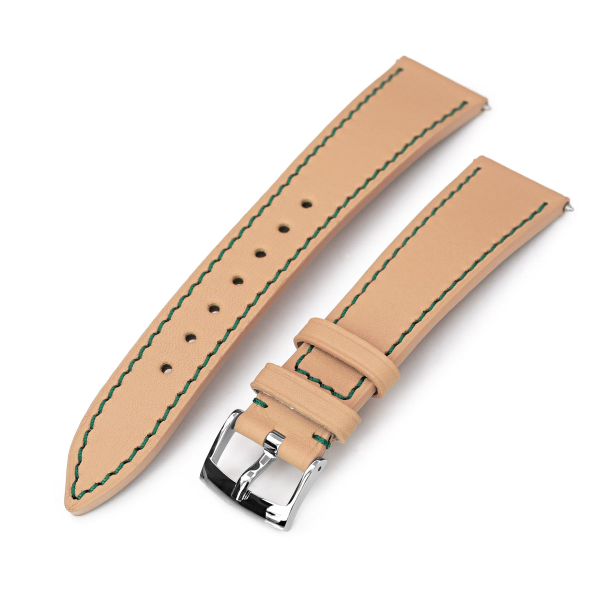 Q.R. Grey Suede watch strap 19mm - 22mm Leather Watch Band