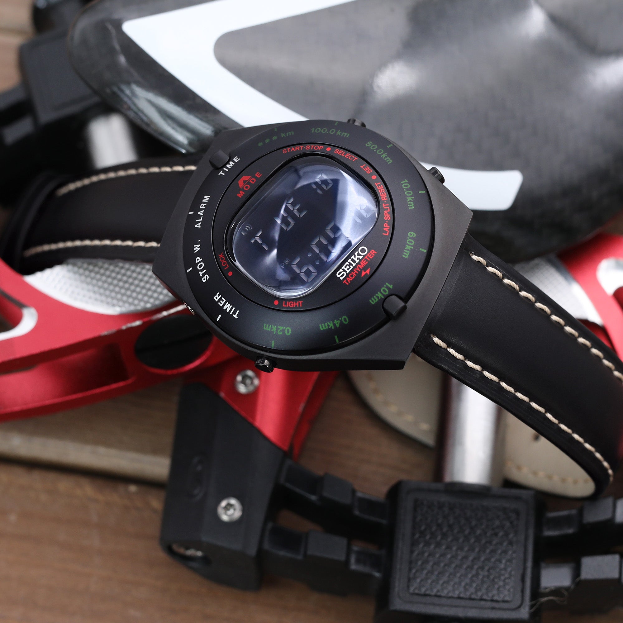 Seiko x Giugiaro Design Digital Driver Watch Estnation Limited Edition SBJG011 Strapcode Watch Bands
