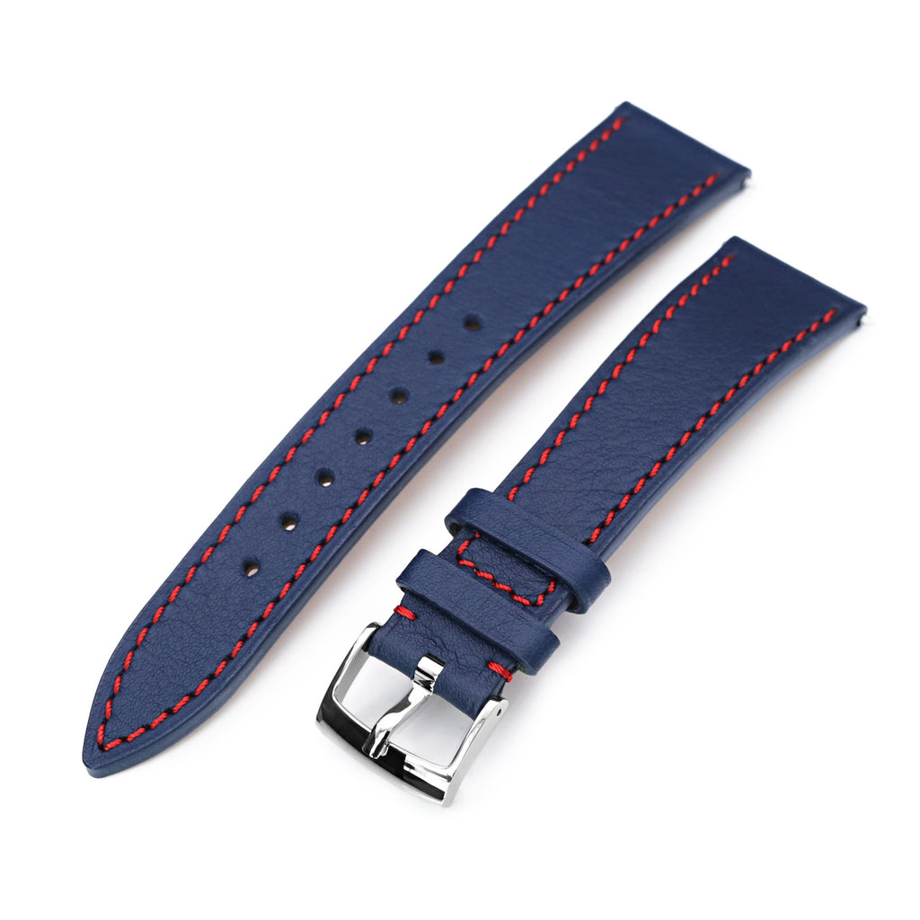 Epi navy Leather watch strap