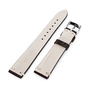 20mm Brown Alligator Leather Watch Band Genuine Crocodile Hornback Watch  Strap 