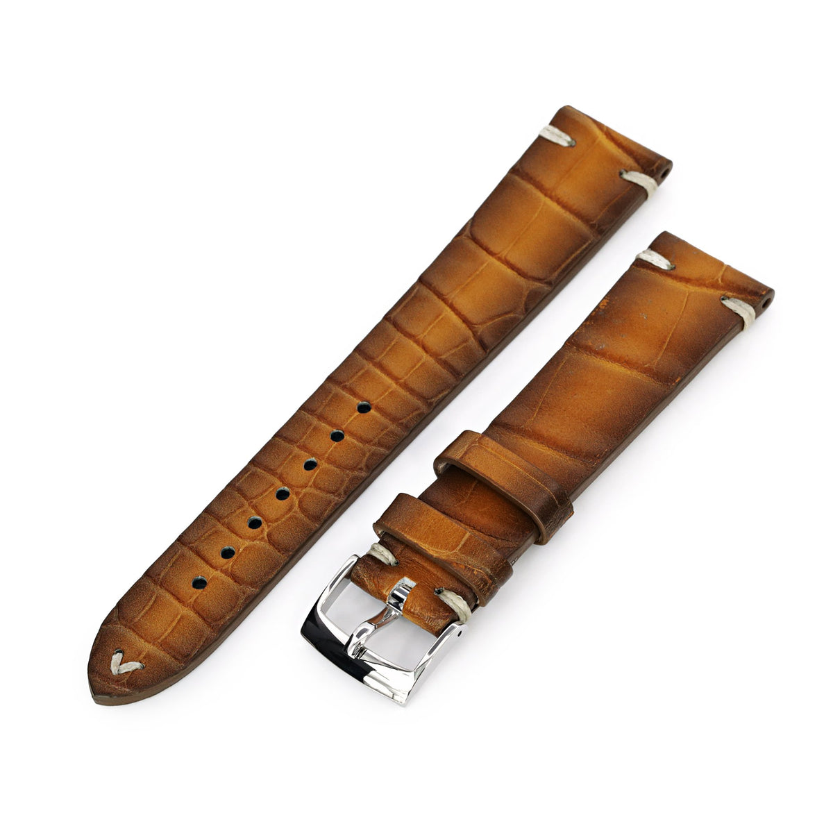 Speedy Racing Cognac Leather Strap (Brown Stitching) - Watch-Collectors