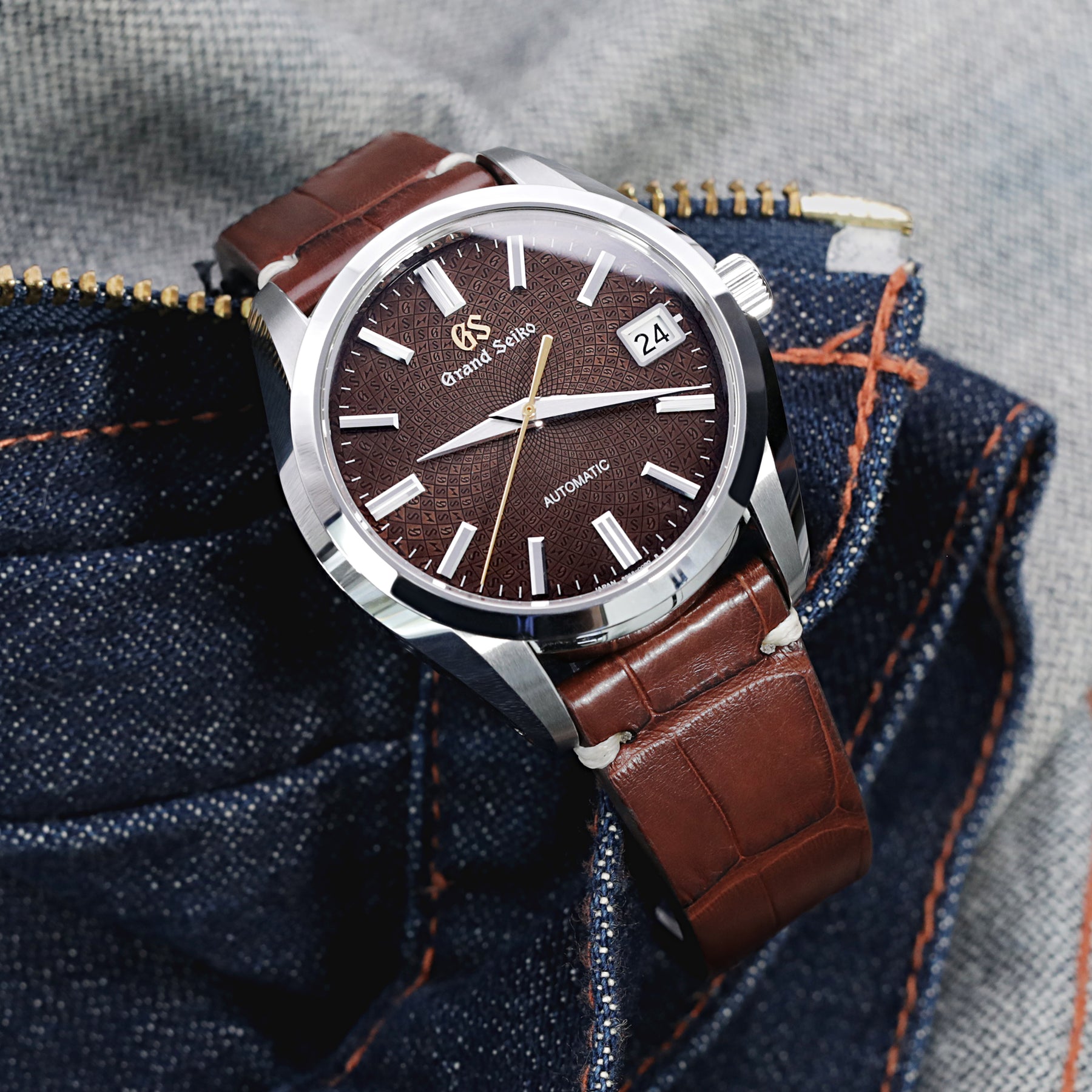 Fashion Wholesale Alligator Replacement Watch Strap WAV511B.FC6230_K0037260 main image 1