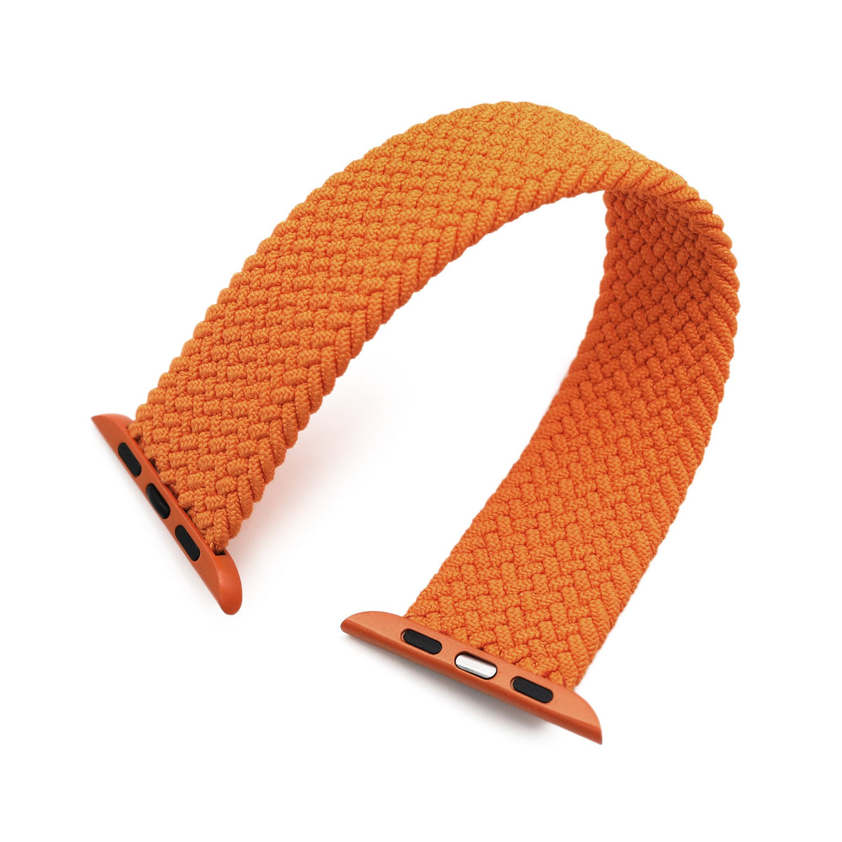 Stretchable Orange Solo Loop Braided Apple Watch Band for 44mm / 42mm models Strapcode Watch Bands