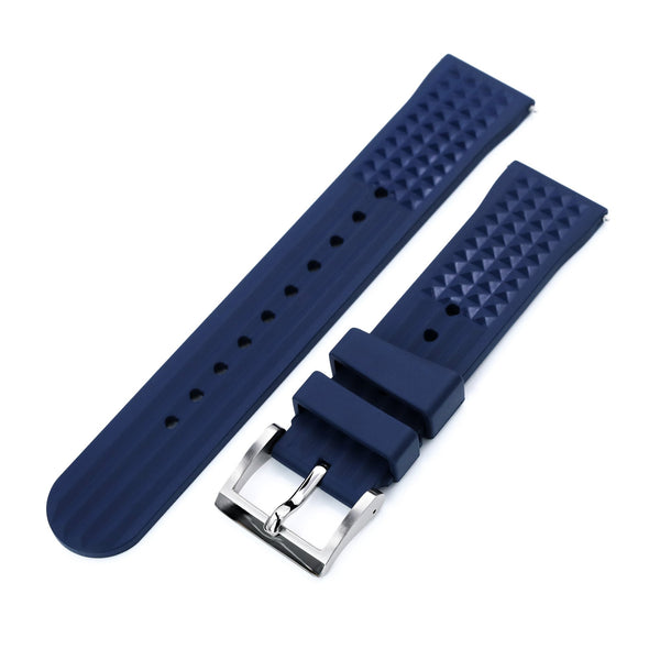 Waffle Watch Band 19mm to 22mm Chaffle FKM Rubber Strap