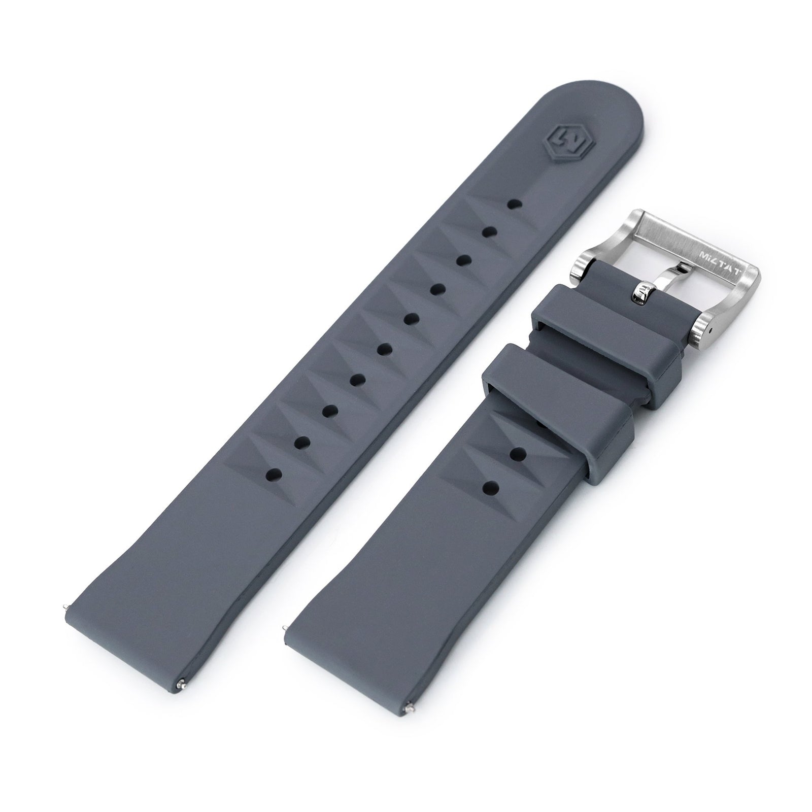Waffle Watch Band 20mm 22mm Chaffle FKM Rubber Strap Strapcode