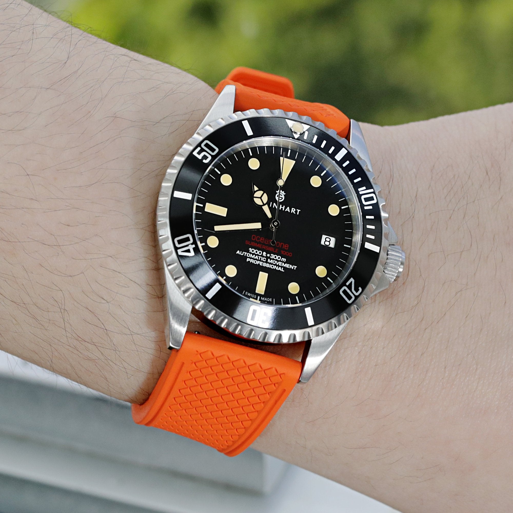 Orange FKM Quick Release Rubber Strap 20mm 22mm Strapcode