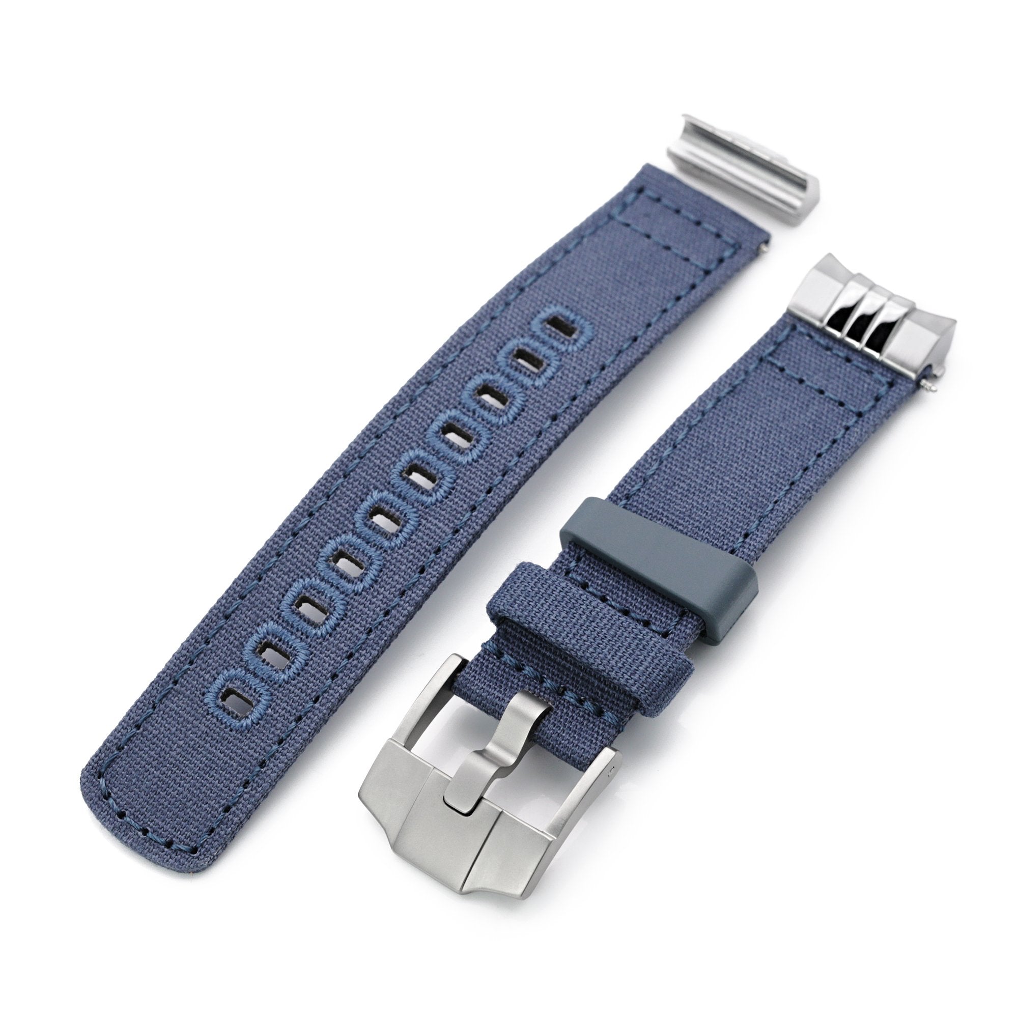 Curve Endpiece Quick Release Canvas Seiko Sumo Watch Strap