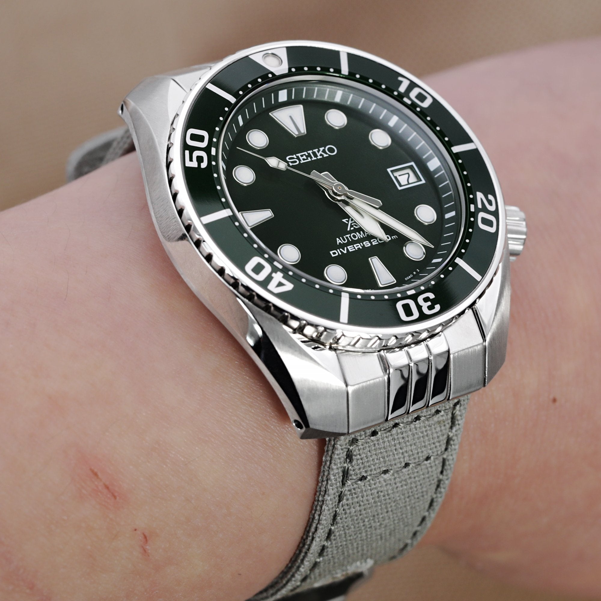 Seiko Prospex Diver 200m SPB103J1 Green Sumo Strapcode Watch Bands