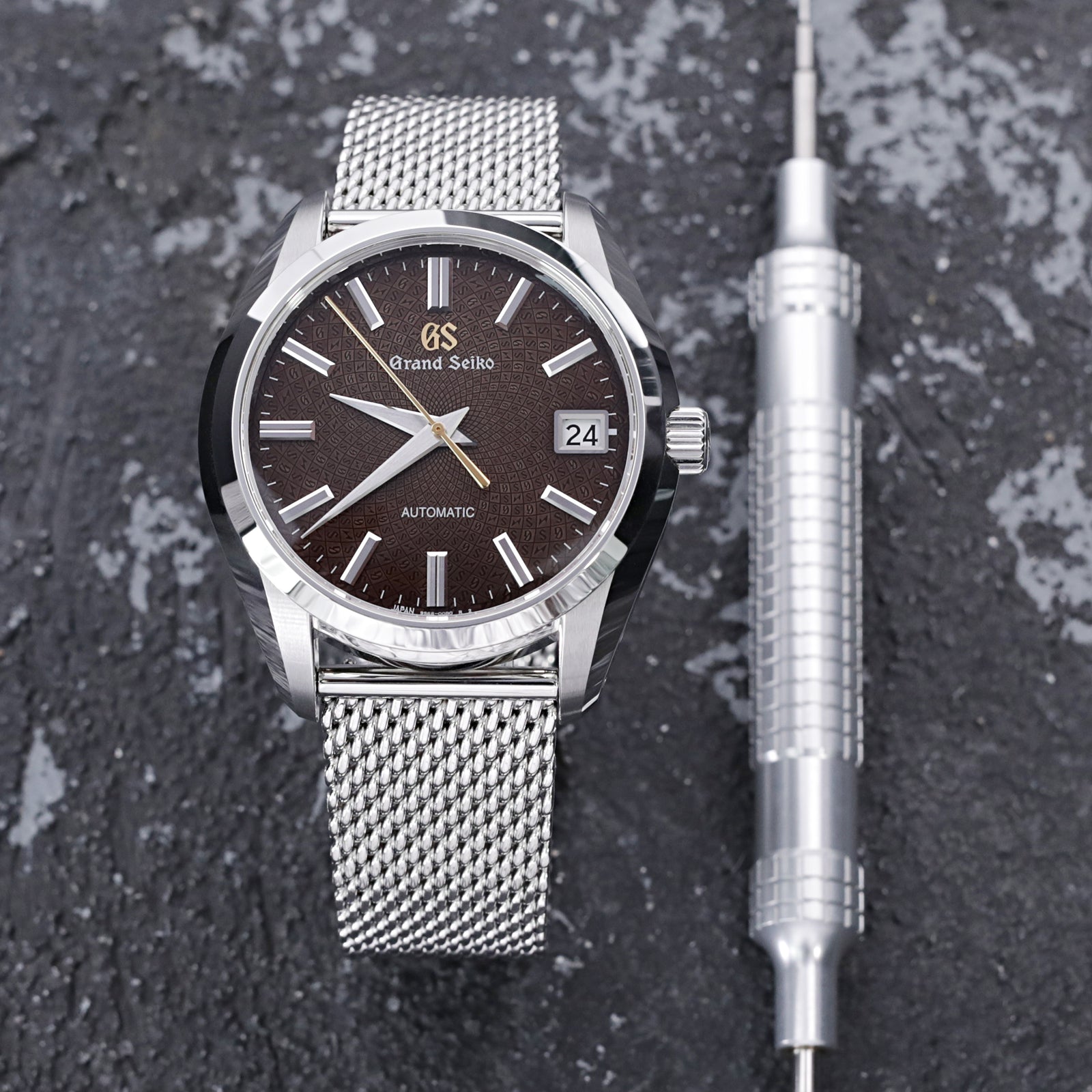 Quick Release Tapered Milanese Polished Mesh Watch Band