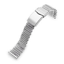 20mm Polished Tapered Winghead "SHARK" Mesh watch band, V-Clasp Strapcode Watch Bands