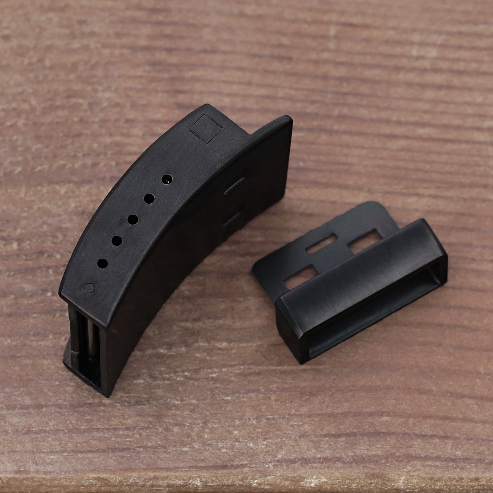 Cinturino Sartoriale Pelle Nero Per Orologio Con Ansa Fissa. Terminale Aperto 20/18 Mm B40B Cucito. - De Momi Gioielleria - Foto 2