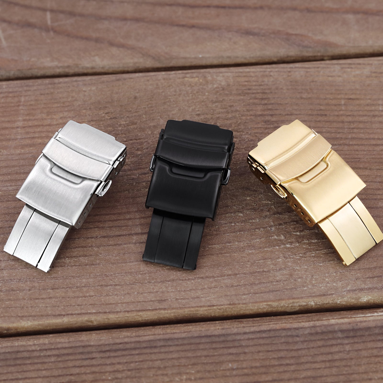 18mm Double Lock Diver Buckle Gold Watch Diver Clasp