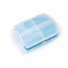 Boîte à 8 compartiments pour barrettes, boucles et pièces de montre, bleu