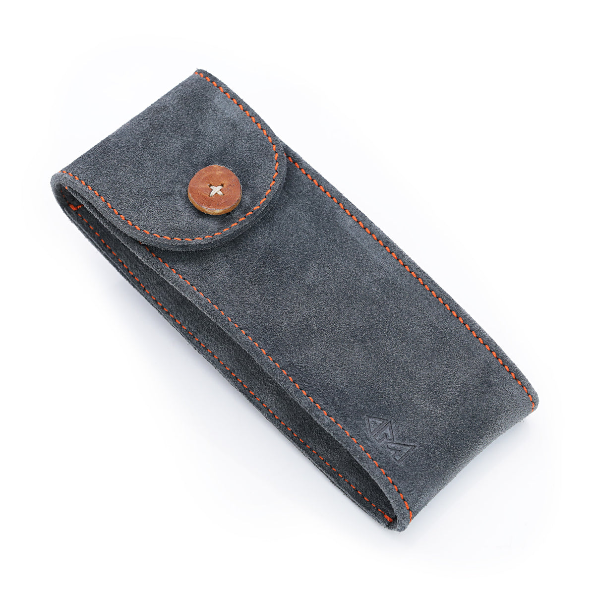 MT-3 Grey Suede Leather Travel Watch Pouch for Watch Strap, Long Size