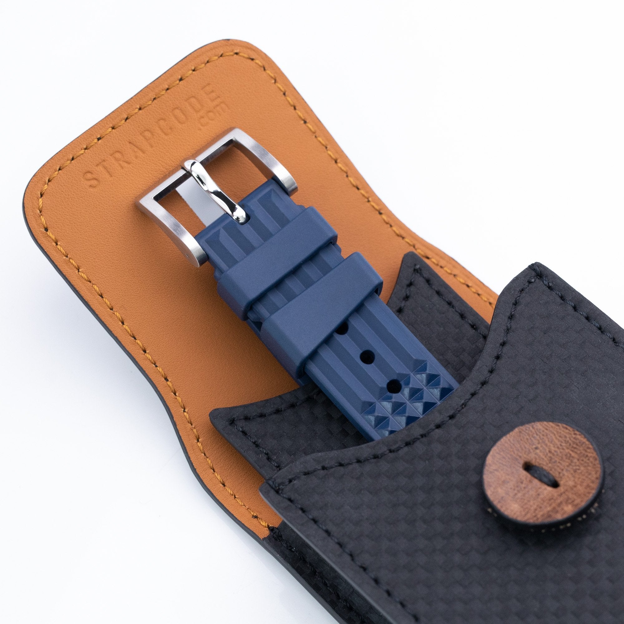 MT-3 German Carbon Fiber Leather Watch Pouch - Watch Strap| Strapcode