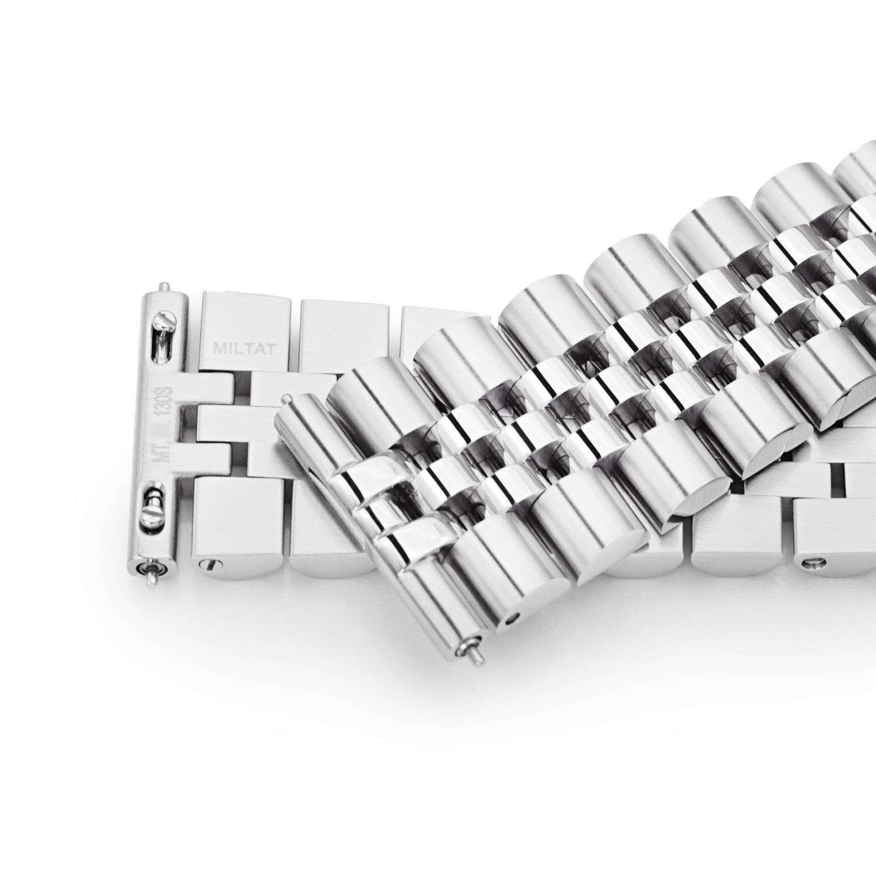 Straight End 18, 19, 20mm Super-JUB II metal Watch Bands | Strapcode