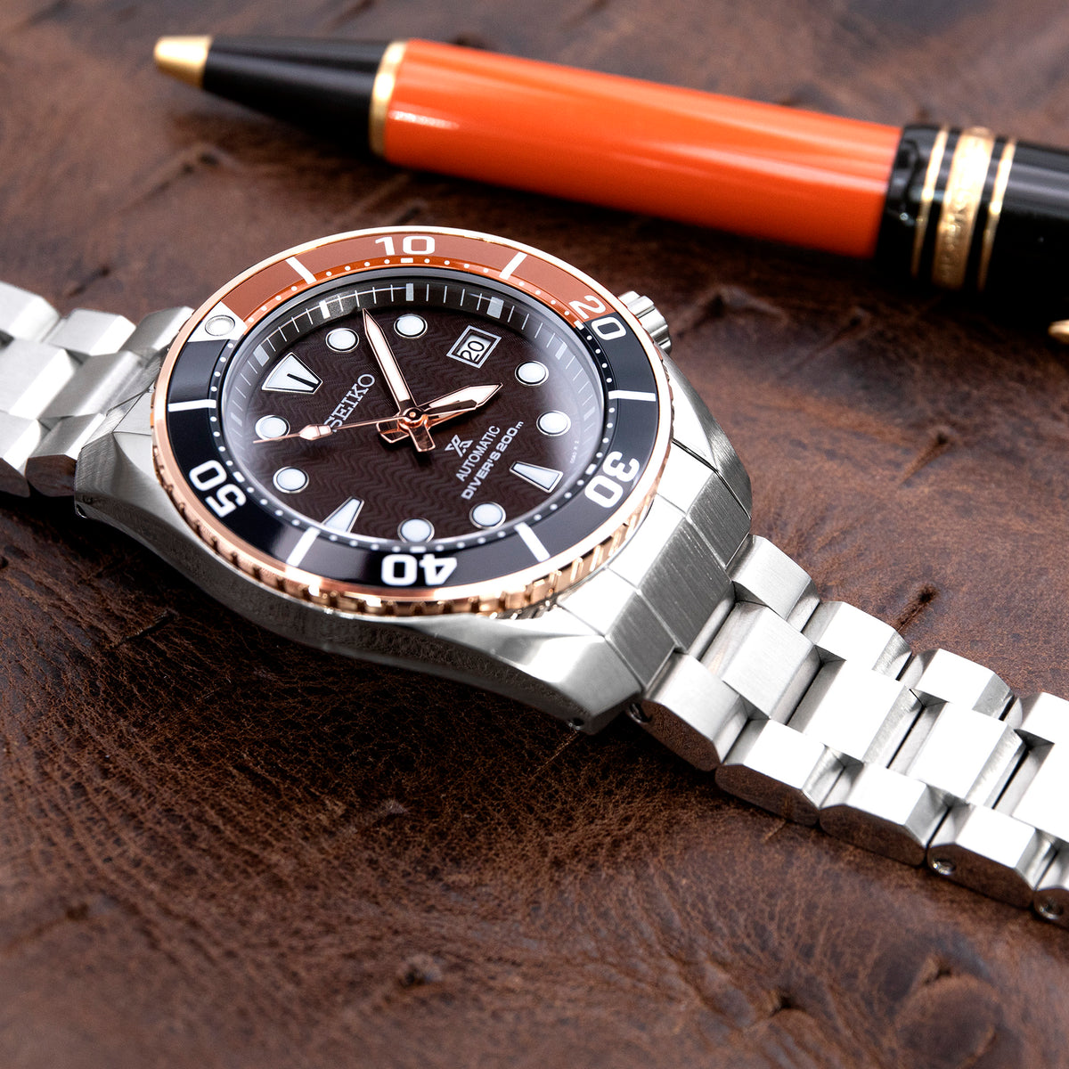 Seiko Prospex SUMO SPB192J1 ROOTBEER Limited Edition 1200 Strapcode Watch Bands