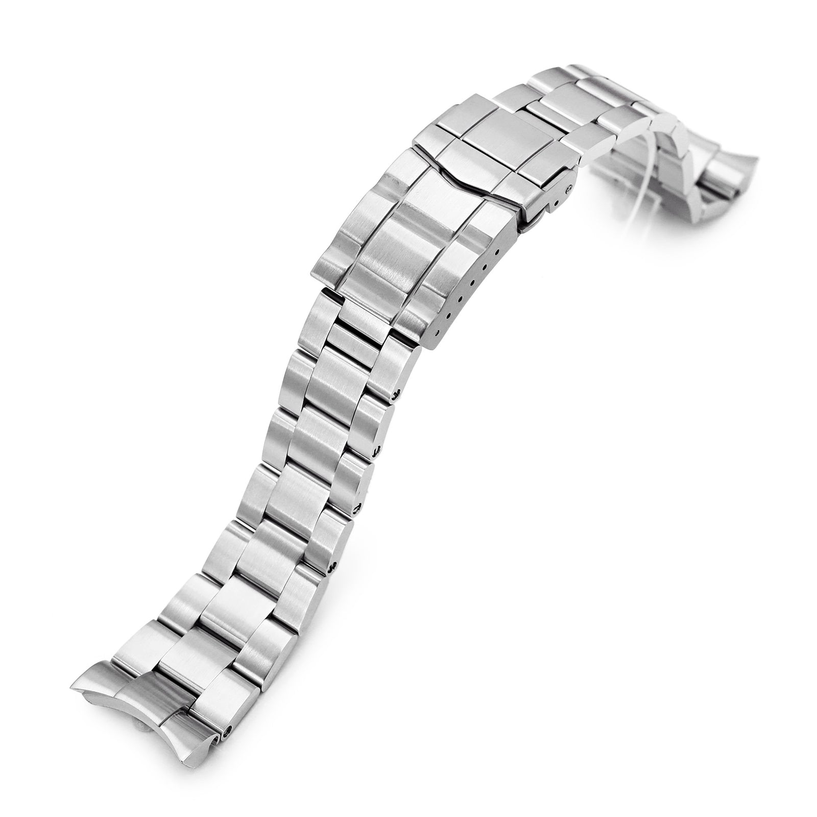 22mm Super-O Boyer 316L Stainless Steel Watch Band for Orient Mako II & Ray II, SUB Clasp Strapcode Watch Bands