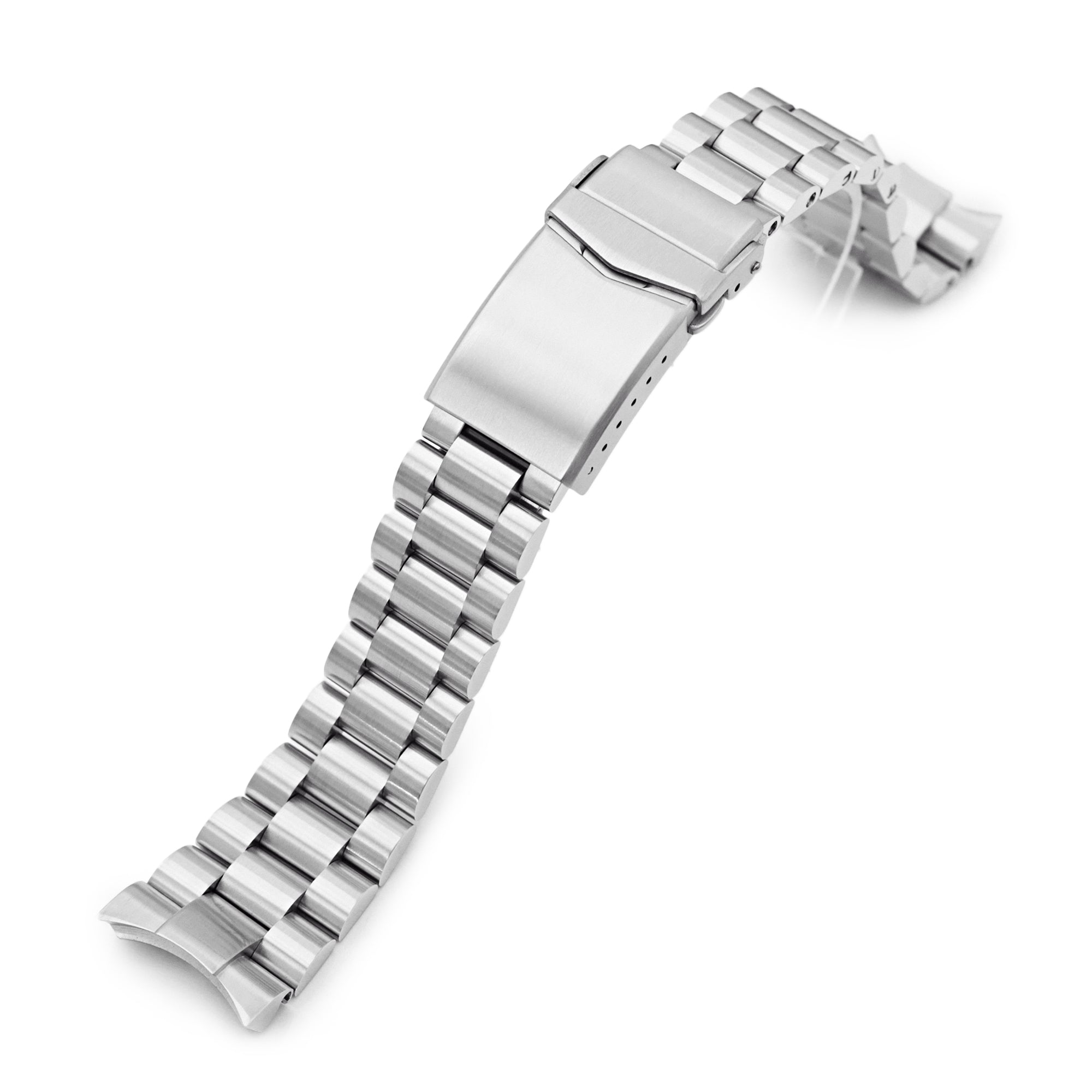 22mm Endmill 316L Stainless Steel Watch Bracelet for Orient Mako II & Ray II, V-Clasp Brushed Strapcode Watch Bands
