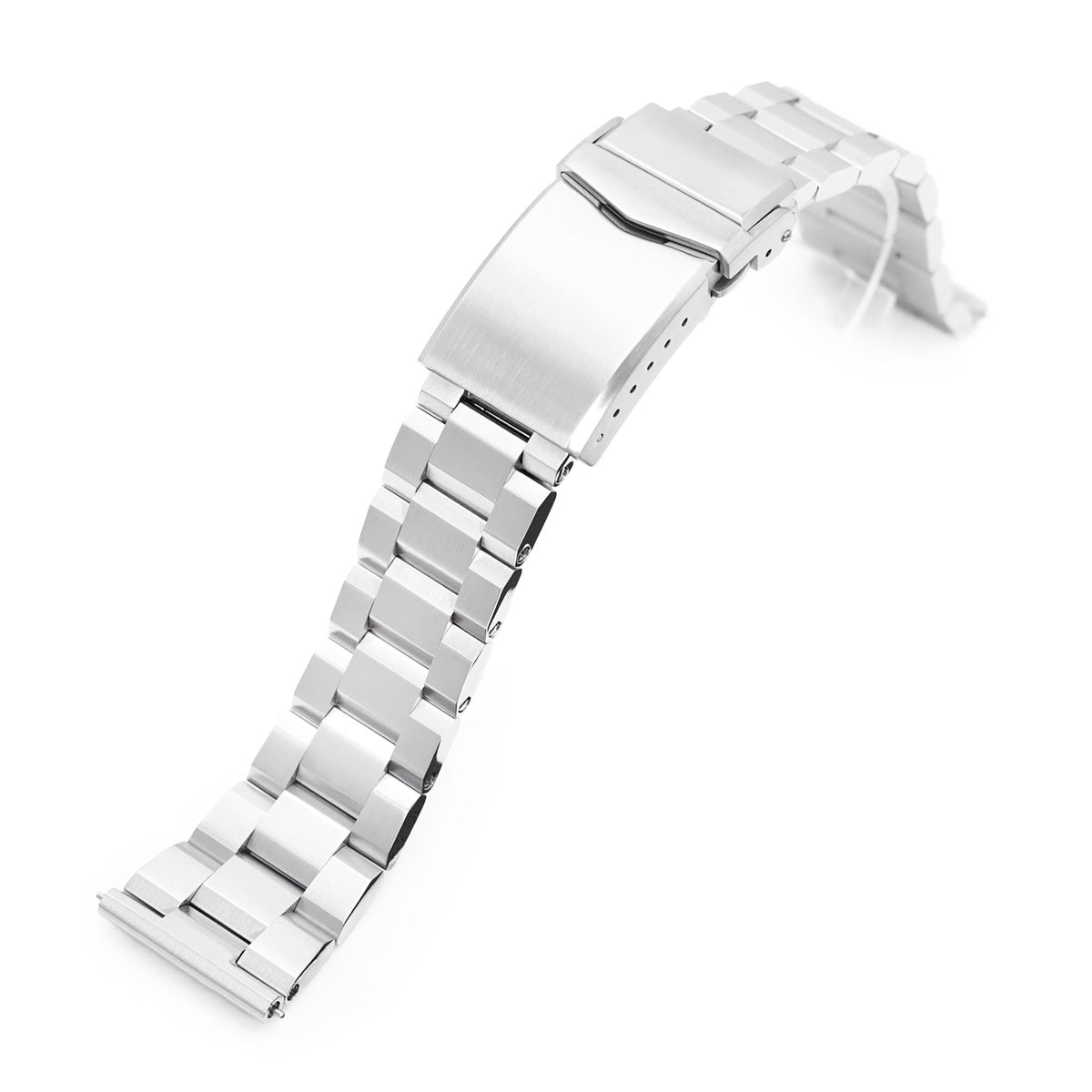 22mm Hexad III QR Watch Band Straight End Quick Release, 316L Stainless Steel Brushed V-Clasp Strapcode Watch Bands