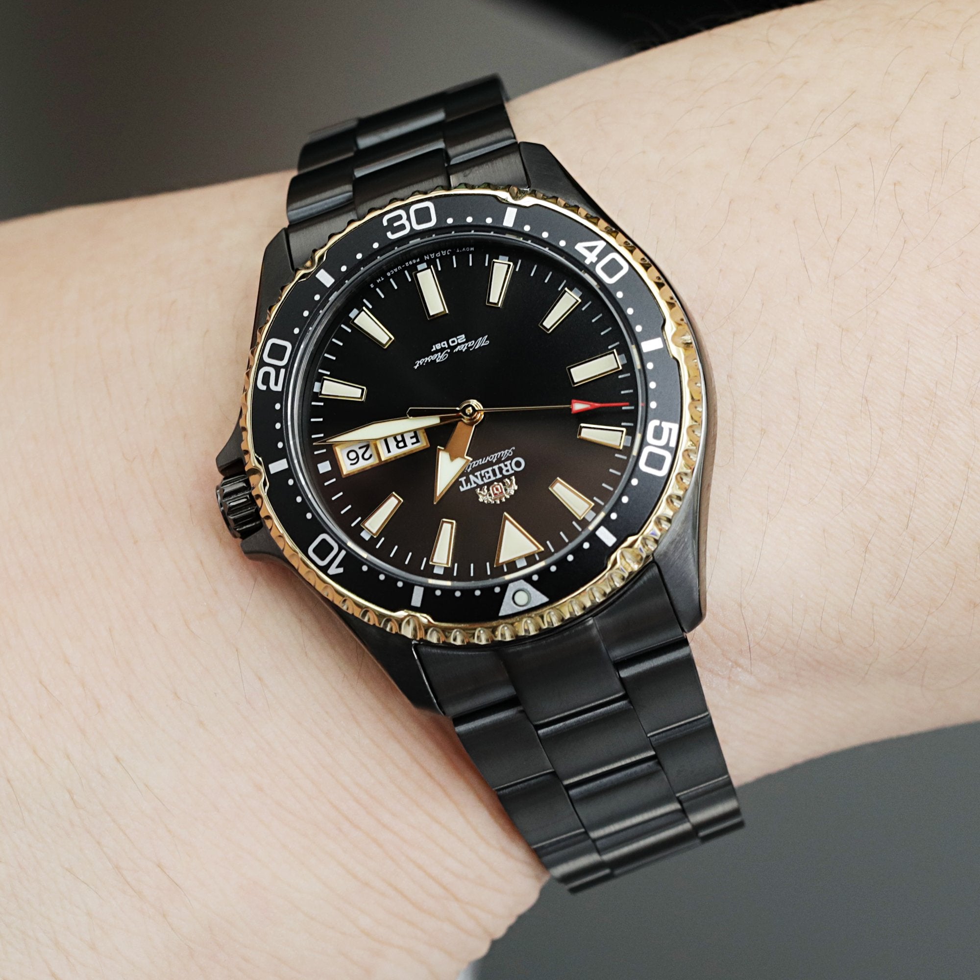 Orient Kamasu Black PVD Diver Watch RA-AA0005B19A Strapcode Watch Bands