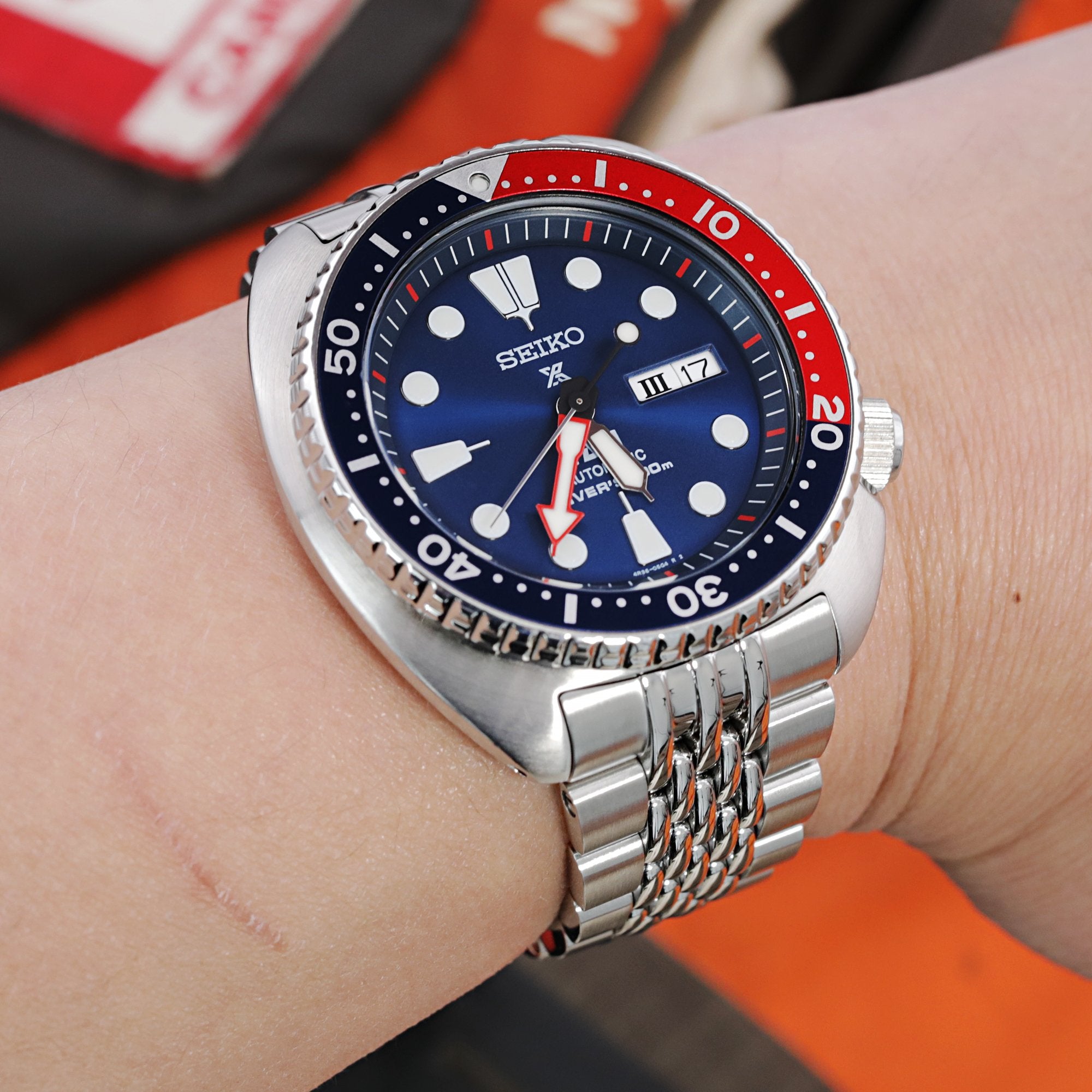 22mm Beads of Rice Stainless Steel band for Seiko Turtle | StrapCode