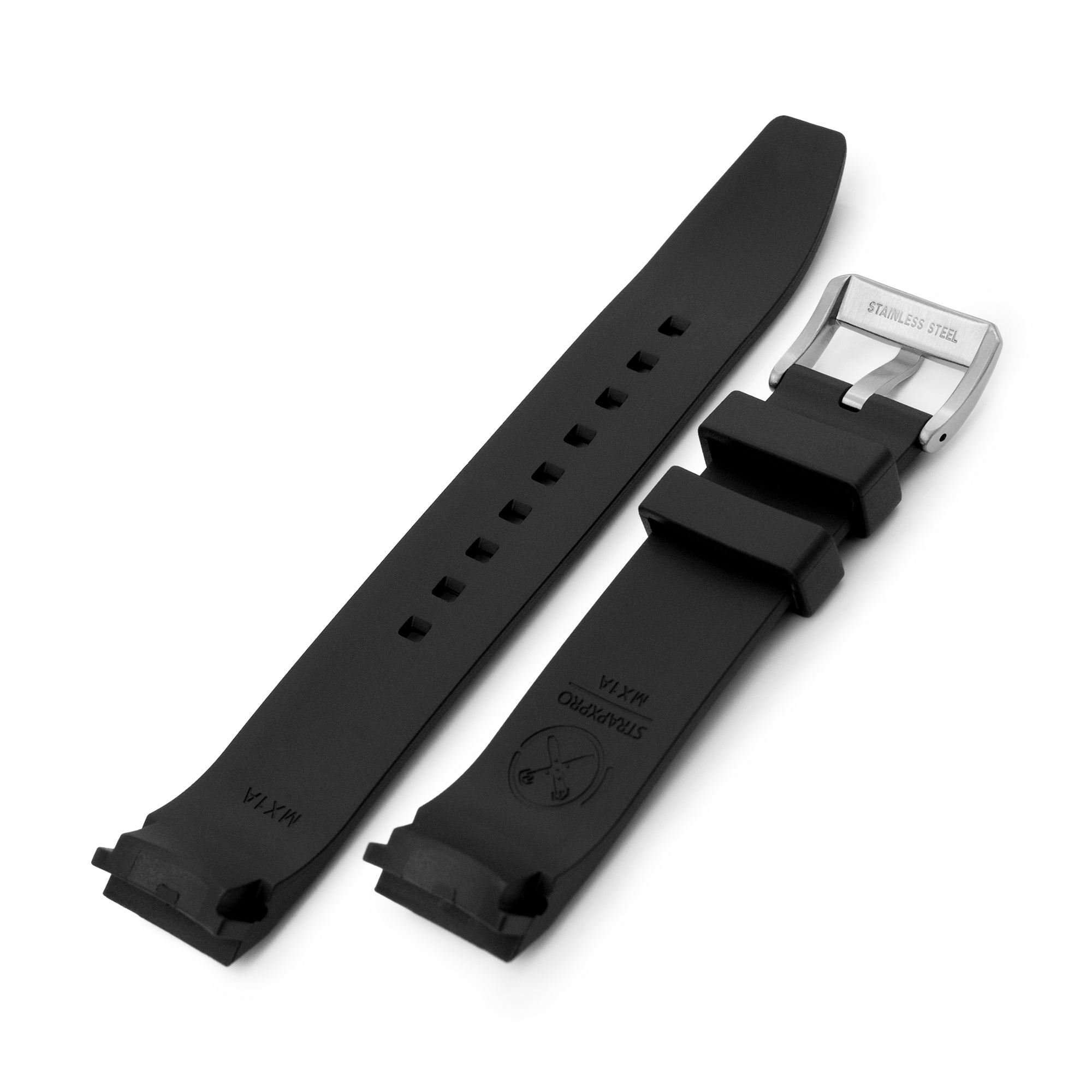 StrapXPro Lite - MX1A Rubber Strap for New Seiko Monster 4th Gen., Black Strapcode Watch Bands