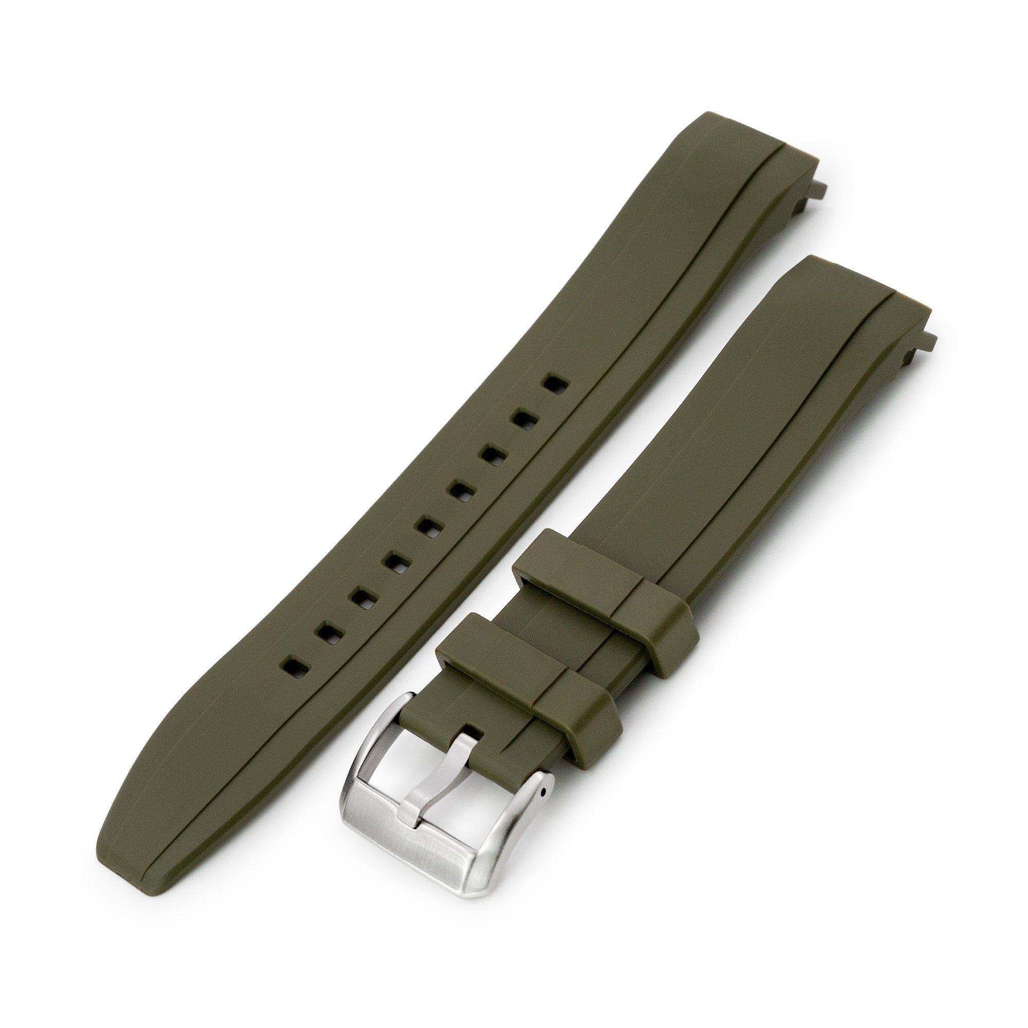 StrapXPro Lite - MX1A Rubber Strap for New Seiko Monster 4th Gen., Military Green Strapcode Watch Bands