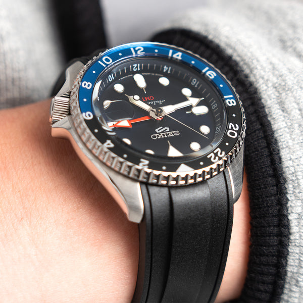 StrapXPro Rubber Watch Strap for Seiko 5 Sport 5KX / GMT